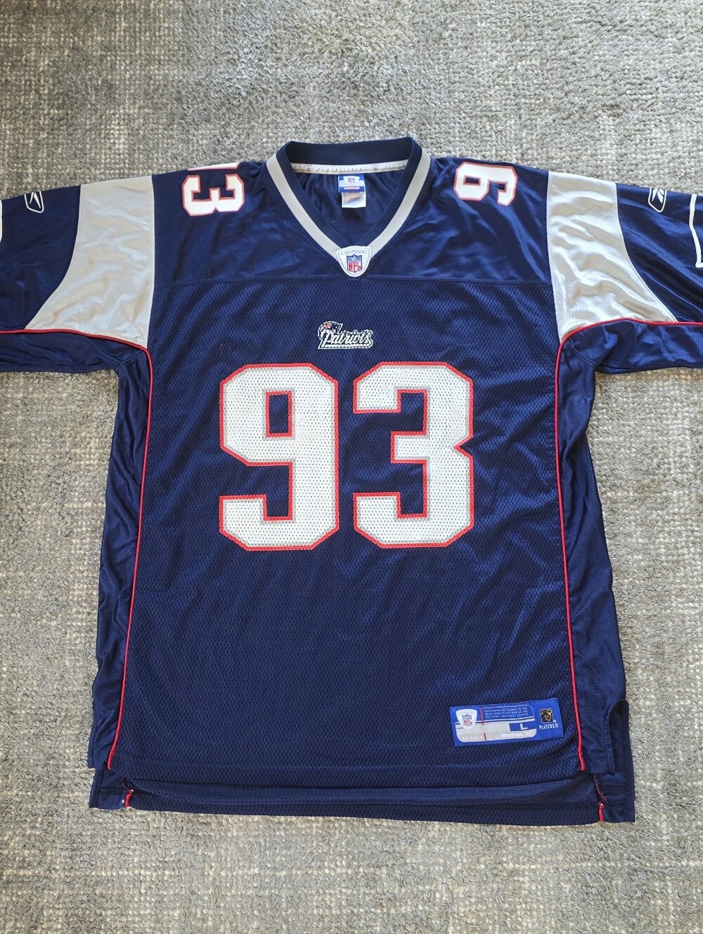 Reebok NFL Equipment New England Patriots Richard Seymour #93 jersey Large